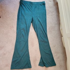 Teal high waisted flare pants